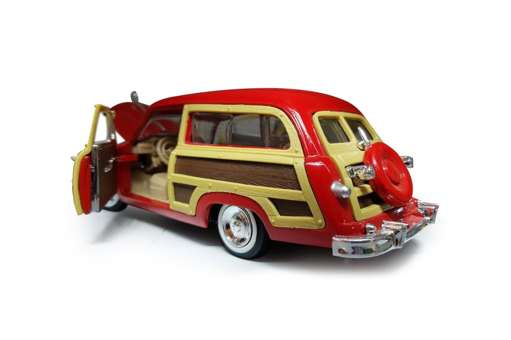1949 Ford Woody Wagon, Red - Showcasts 73260AC/R - 1/24 scale Diecast Model Toy Car