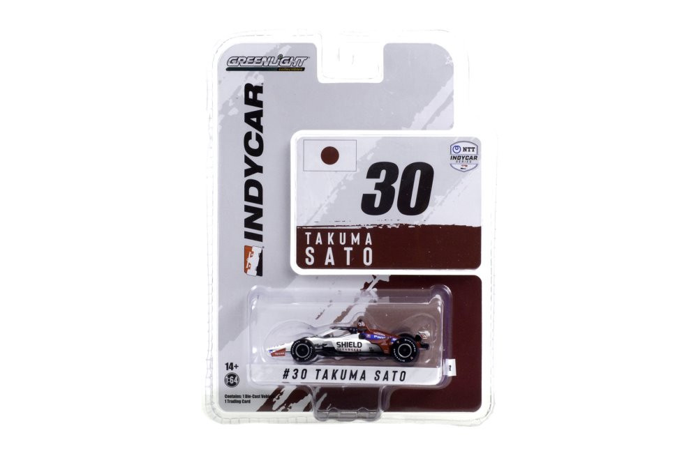 NTT IndyCar Series, #30 Takuma Sato / Rahal Letterman Lanigan Racing, Shield Cleansers (Road Course Configuration) - Greenlight 11516/48 - 1/64 scale Diecast Model Toy Car