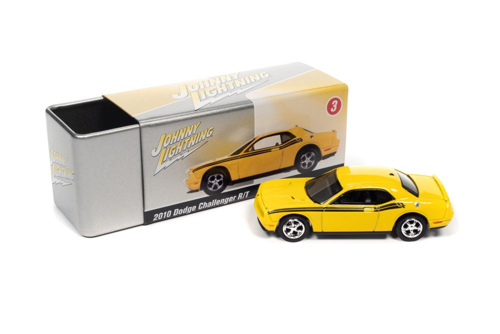 【junku】ビルローレンス Challenger1 2010 Dodge Challenger, Detonator Yellow - Johnny Lightning