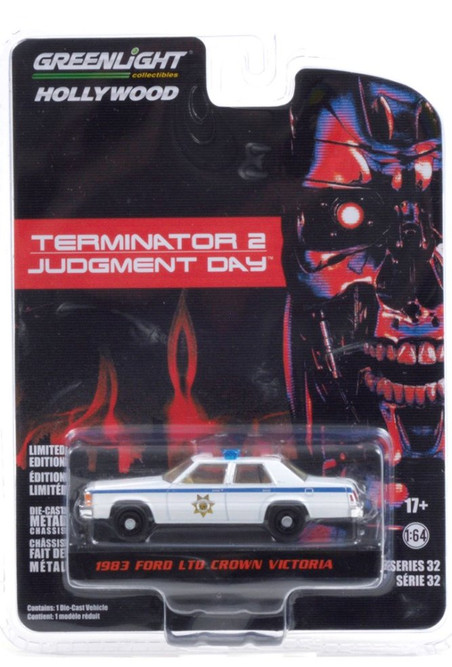 1983 Ford LTD Crown Victoria Police, Terminator 2: Judgment Day - Greenlight 1/64 Diecast Car