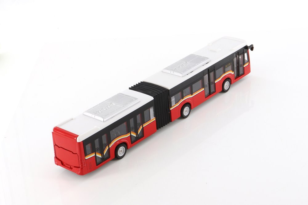 Sonic Articulated Bus with Sounds and Lights, Red - Showcasts 1100 - Diecast Model Toy Bus (1 car, no box)