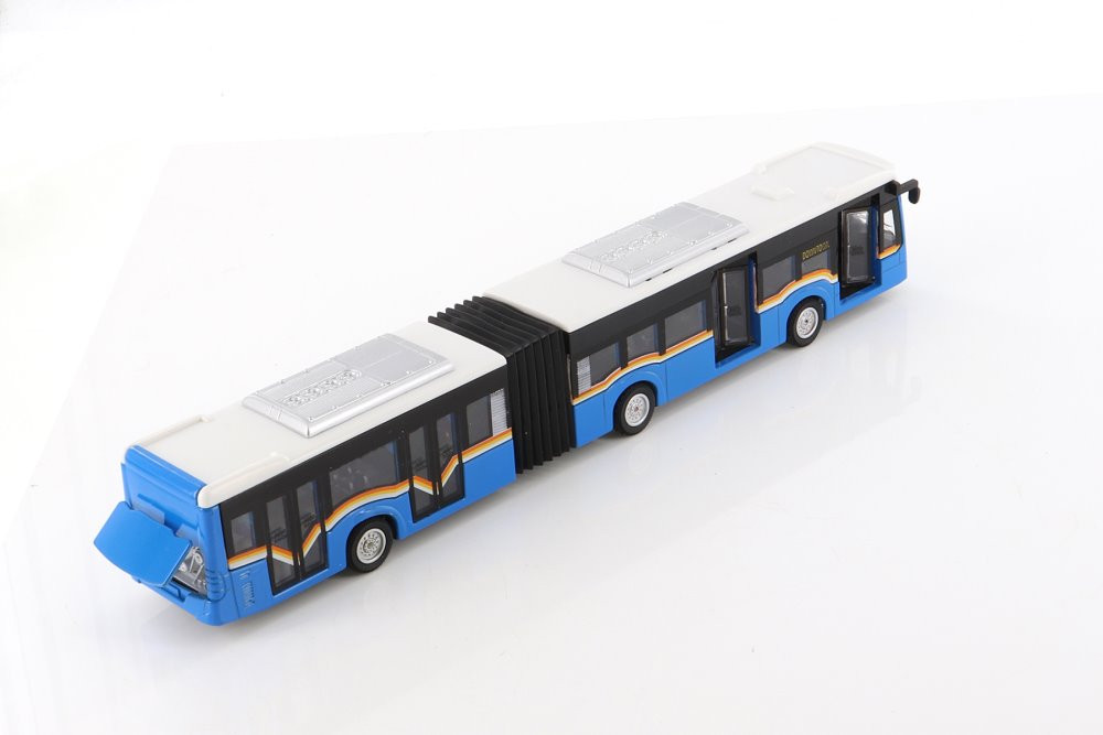 Sonic Articulated Bus with Sounds and Lights, Blue - Showcasts 1100 - Diecast Model Toy Bus (1 car, no box)