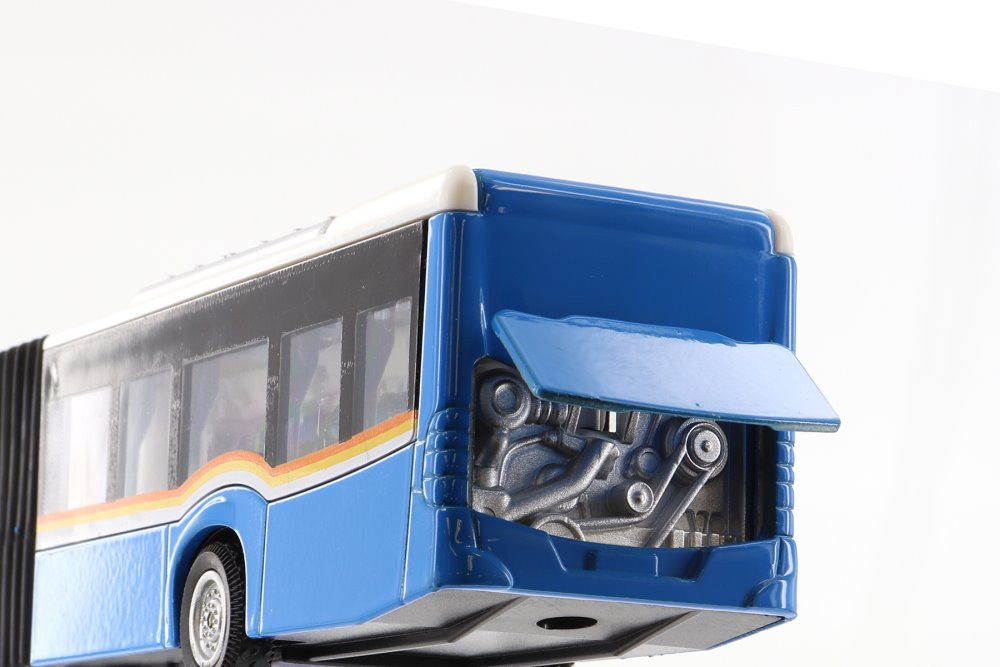 Sonic Articulated Bus with Sounds and Lights, Blue - Showcasts 1100 - Diecast Model Toy Bus (1 car, no box)