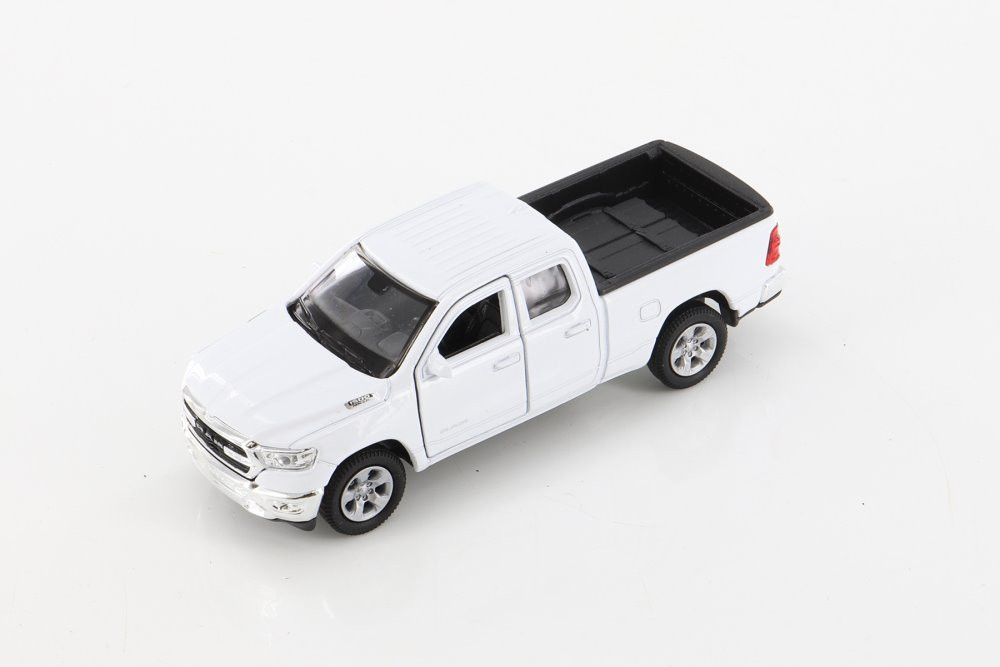 2019 Dodge Ram 1500 Pickup, White - Welly 43789D - 1/34 scale Diecast Model Toy Car