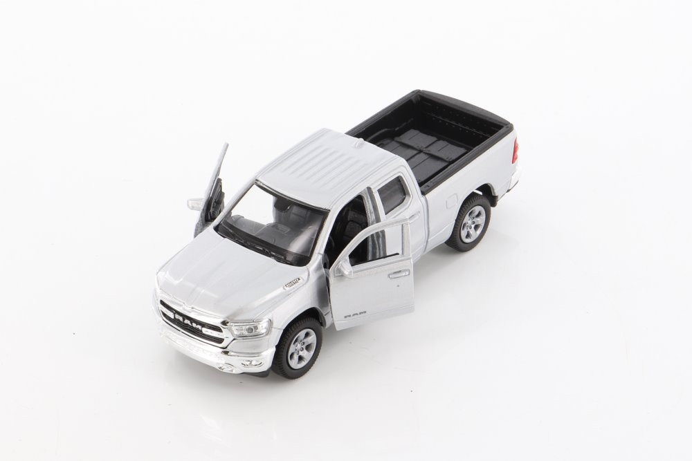 2019 Dodge Ram 1500 Pickup, Silver - Welly 43789D - 1/34 scale Diecast Model Toy Car