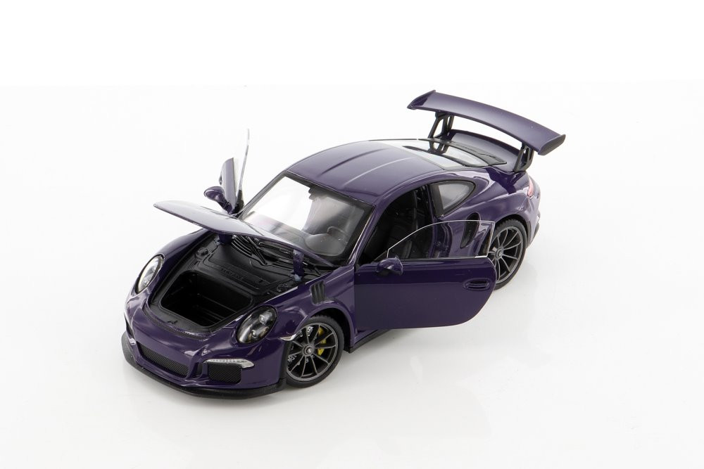 Porsche 911 GT3 RS, Purple - Welly 24080/4D - 1/24 scale Diecast