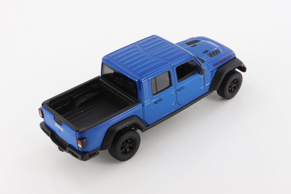 2020 Jeep Gladiator Pickup, Blue - Welly 24103/4D - 1/24 scale Diecast Model Toy Car