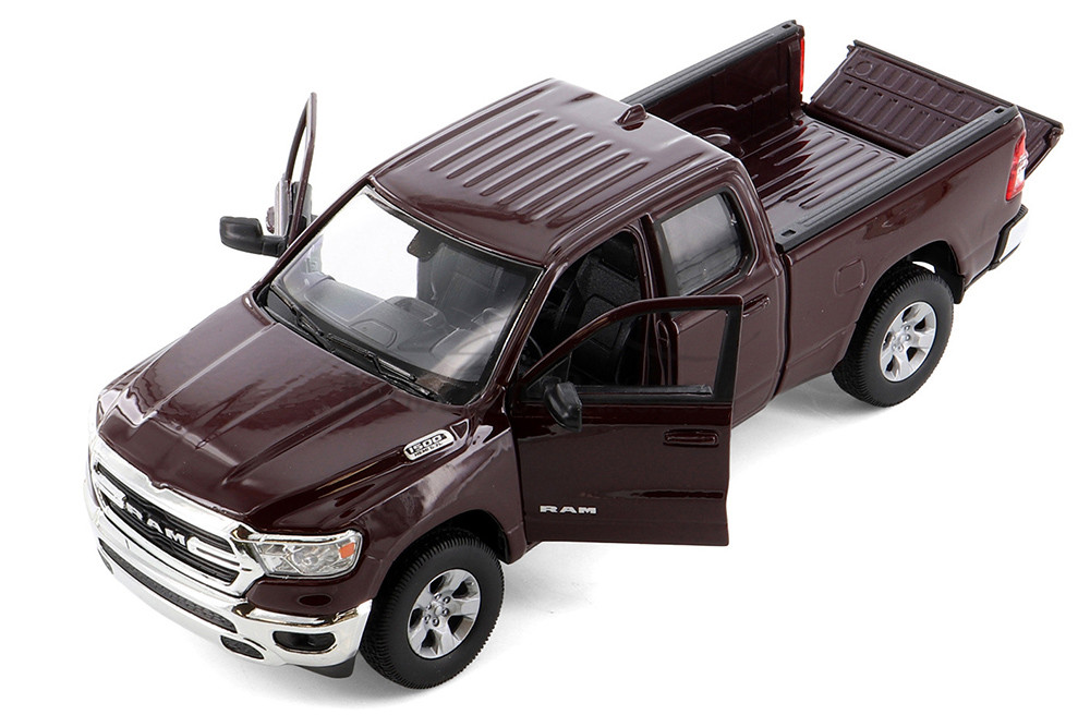 2019 Dodge Ram 1500 Pickup, Burgundy - Welly 24104/4D - 1/27 scale Diecast Model Toy Car