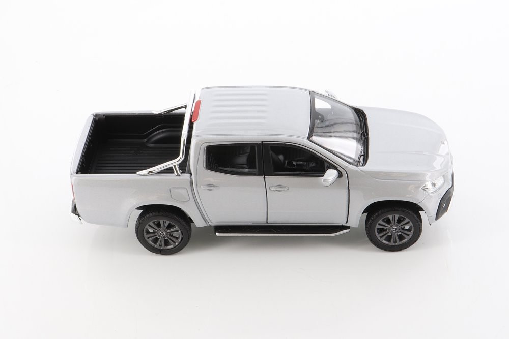 Mercedes-Benz X-Class Pickup, Silver - Welly 24100/4D - 1/24 scale Diecast Model Toy Car