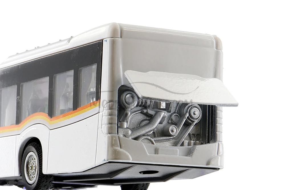 Sonic Articulated Bus with Sounds and Lights, White - Showcasts 1100WD - Diecast Model Toy Bus (1 car, no box)
