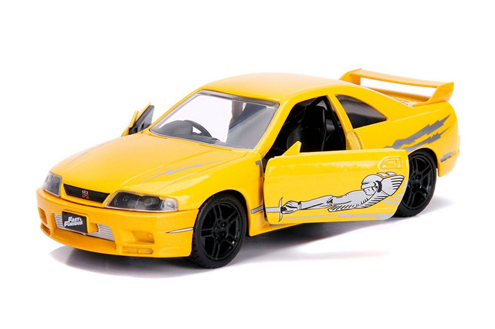 Leon's Nissan Skyline GT-R (BCNR33), Yellow - Jada Toys 99515 - 1/32 scale Diecast Model Toy Car