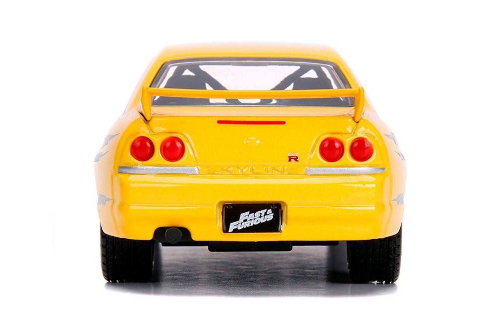 Leon's Nissan Skyline GT-R (BCNR33), Yellow - Jada Toys 99515 - 1/32 scale Diecast Model Toy Car