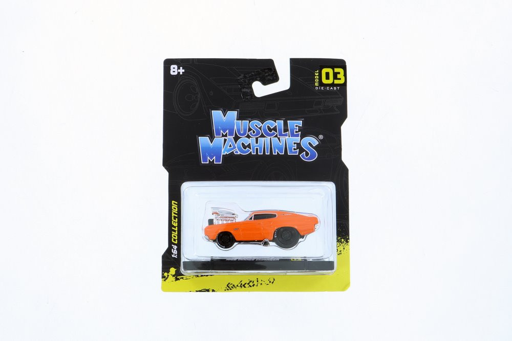 1966 Dodge Charger, Orange - Maisto 15526/1 - 1/64 scale Diecast