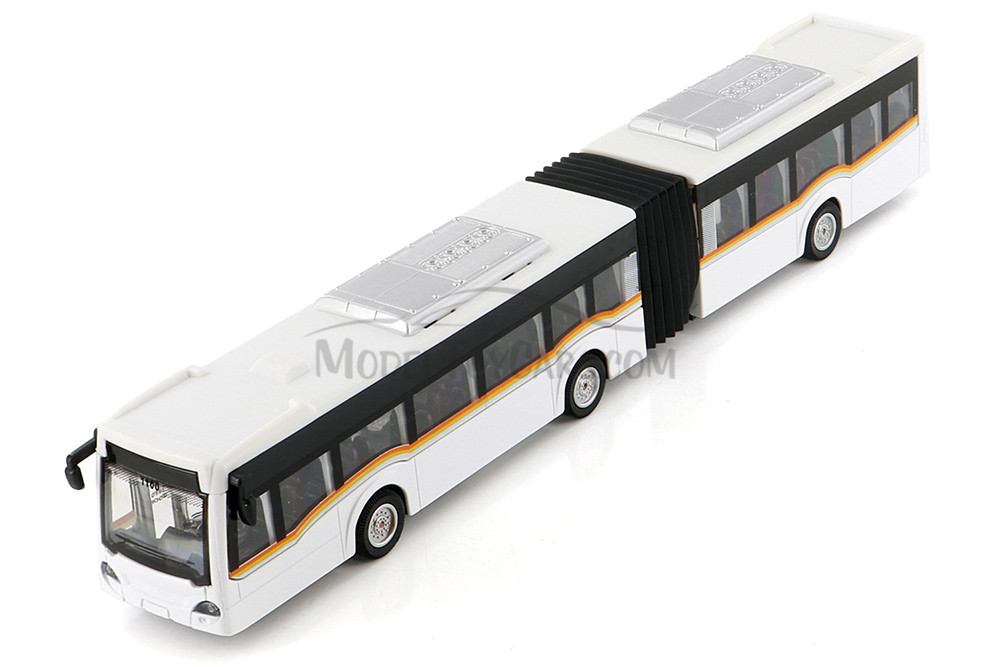 Sonic Articulated Bus with Sounds and Lights, White - Showcasts