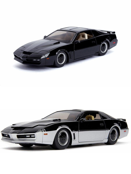 Knight Rider Diecast Toy Car Package - Two 1/24 Scale Diecast Model Cars
