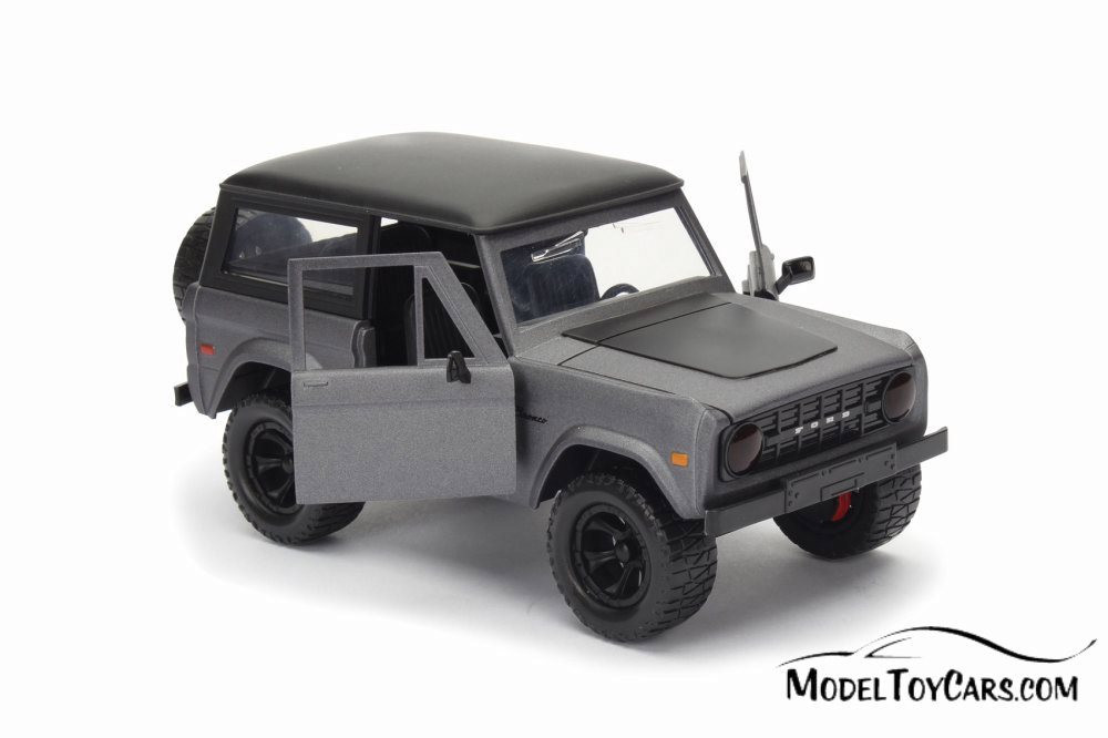 1973 Ford Bronco, Gray - Jada 98279 - 1/24 scale Diecast Model Toy Car