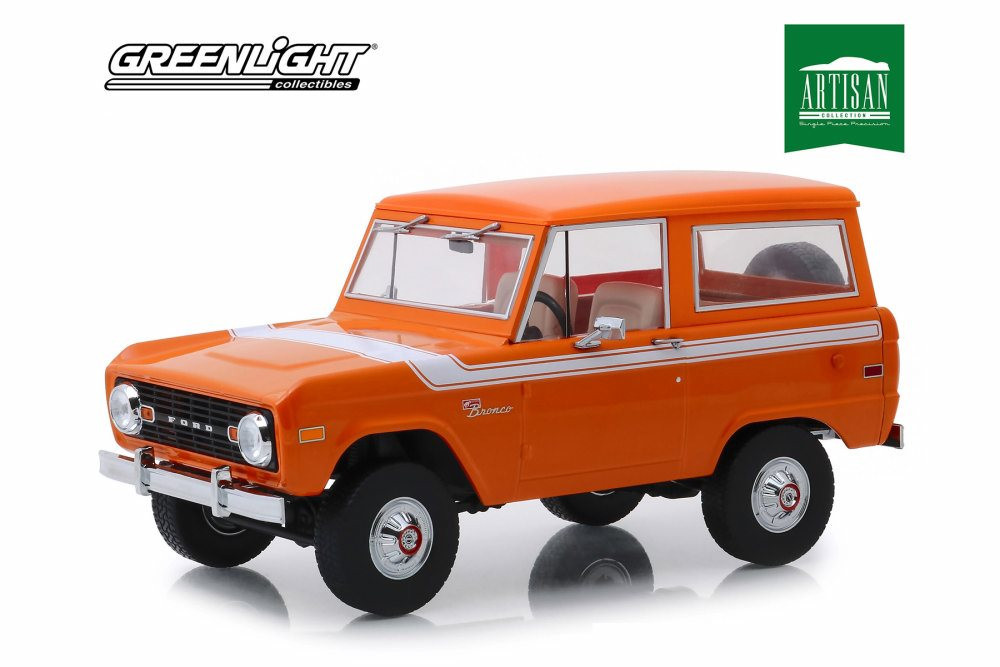 Voiture Miniature 1/18 FORD Baja Bronco 1966 - GREENLIGHT - Rouge, Métal Et Plastique