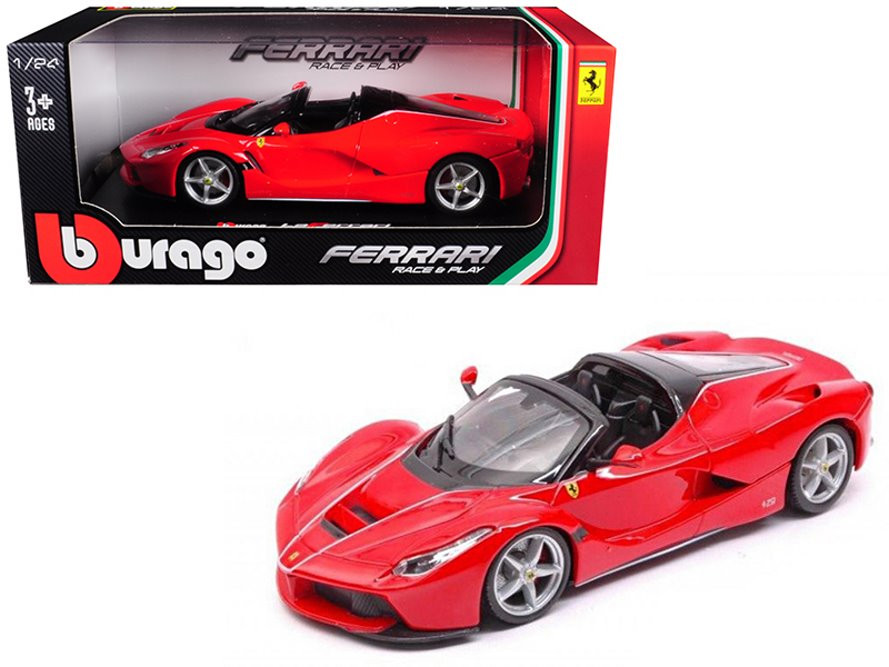 Diecast Car w/Trailer - Ferrari LaFerrari F70 Aperta, Red - Bburago 18-26022RD - 1/24 Diecast Car