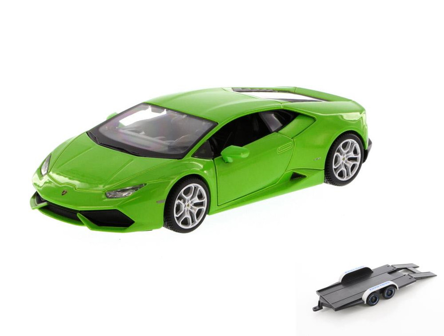 Car w/trlr Lamborghini Huracan , 34509 1/24 Scale Diecast Model Toy Car(Brand New, but NOT IN BOX)