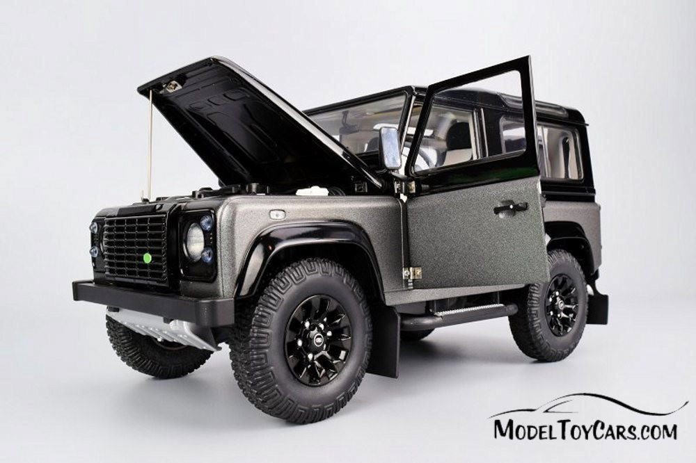 KYOSHO1/18 ランドローバーディフェンダー オートバイオグラフィー Land Rover Defender 90 Autobiography, Corris Gray with Santorini