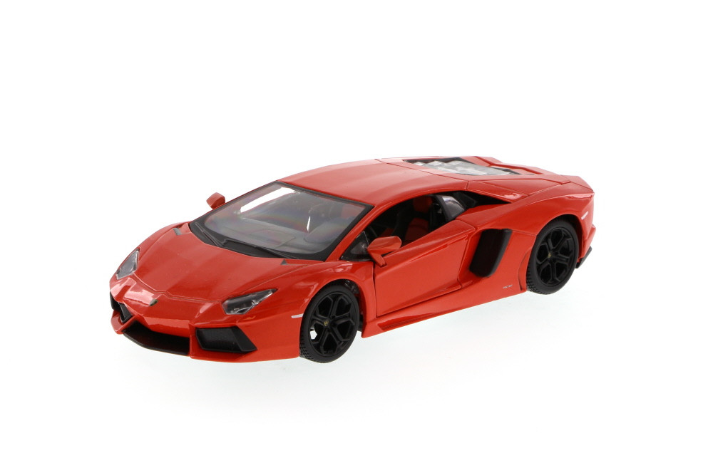Diecast Car w/Trailer - Lamborghini Aventador LP700-4, Orange - Maisto 34210 - 1/24 Scale Diecast Model Toy Car (Brand New, but NOT IN BOX)
