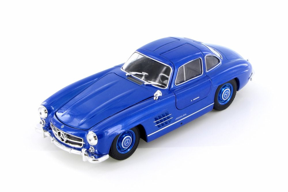 Diecast Car w/Trailer - Mercedes-Benz 300SL, Royal- 24064/4D - 1