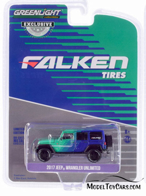 2017 Jeep Wrangler Unlimited , Falken Tires - Greenlight 30124/48 - 1/64 scale Diecast Model Toy Car