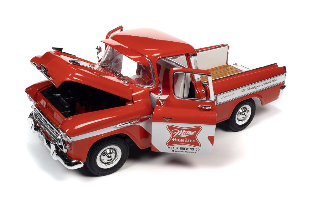 Miller High Life 1957 Chevy Cameo Pickup Truck, Red and White