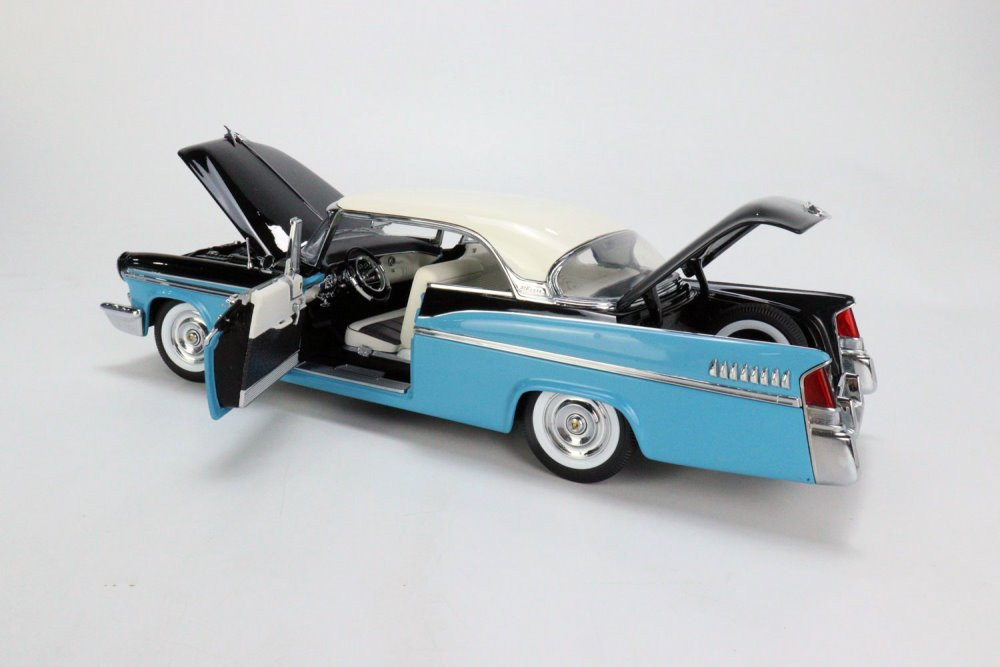 1956 Chrysler New Yorker St. Regis, Stardust Blue and Raven Black - Acme A1809007 - 1/18 scale Diecast Model Toy Car