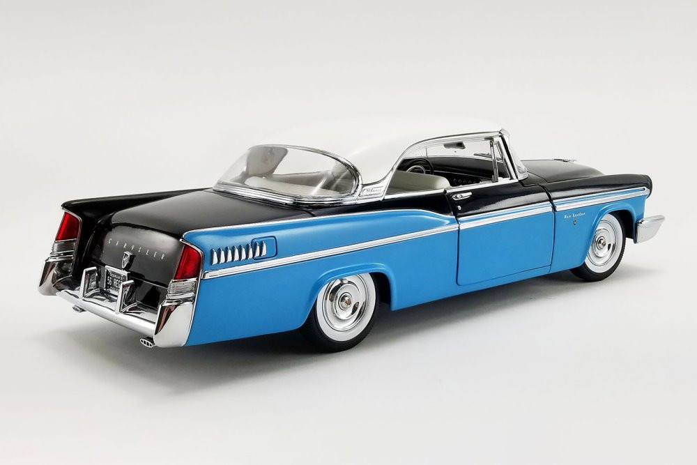 1956 Chrysler New Yorker St. Regis, Stardust Blue and Raven Black - Acme A1809007 - 1/18 scale Diecast Model Toy Car