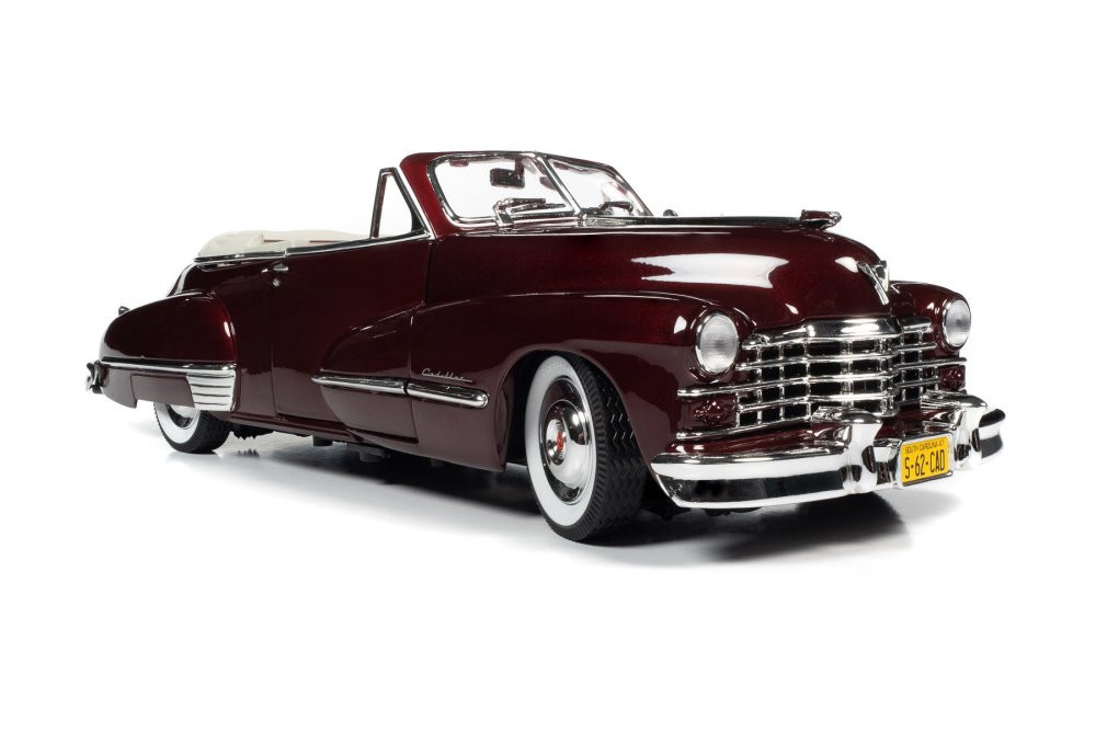 1947 Cadillac Series 62 Convertible, Burgundy - Auto World AW273