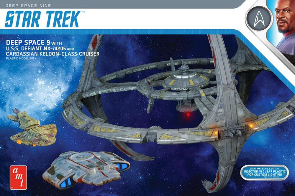 Star Trek Deep Space Nine with U.S.S. Defiant NX-74205 and Cardassian Keldon-Class Cruiser, Star Trek - AMT AMT1245/06 - 1/3300 scale Plastic Model Kit