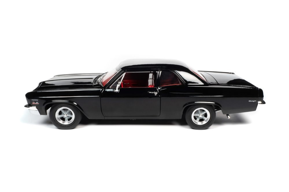 Nickey 1966 Chevy Biscayne Coupe, Tuxedo Black - Auto World AMM1259 - 1/18 scale Diecast Car