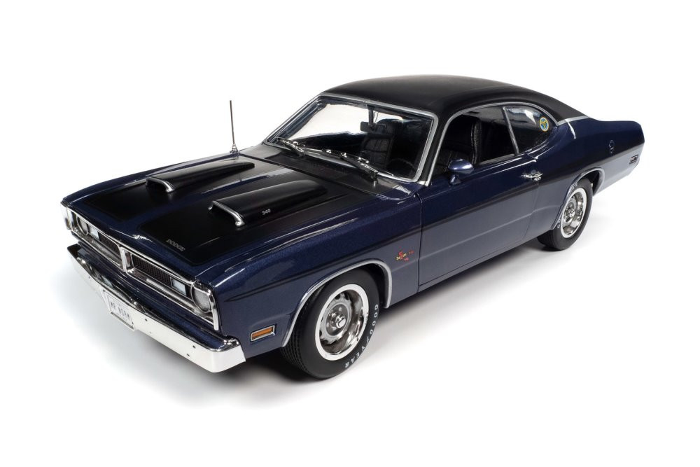 1971 Dodge Demon GSS Mr. Norm's, Plum Crazy Purple - Auto World AMM1255 - 1/18 scale Diecast Model Toy Car