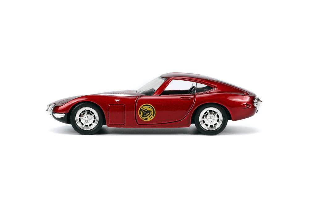 1967 Toyota 2000GT RHD w/Red Ranger Diecast Figurine, Power Rangers - Jada 33074 - 1/32 Diecast Car