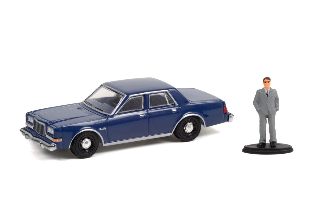 1986 Plymouth Grand Fury Unmarked Police Car, Navy Blue - Greenlight 97110D/48 - 1/64 Diecast Car