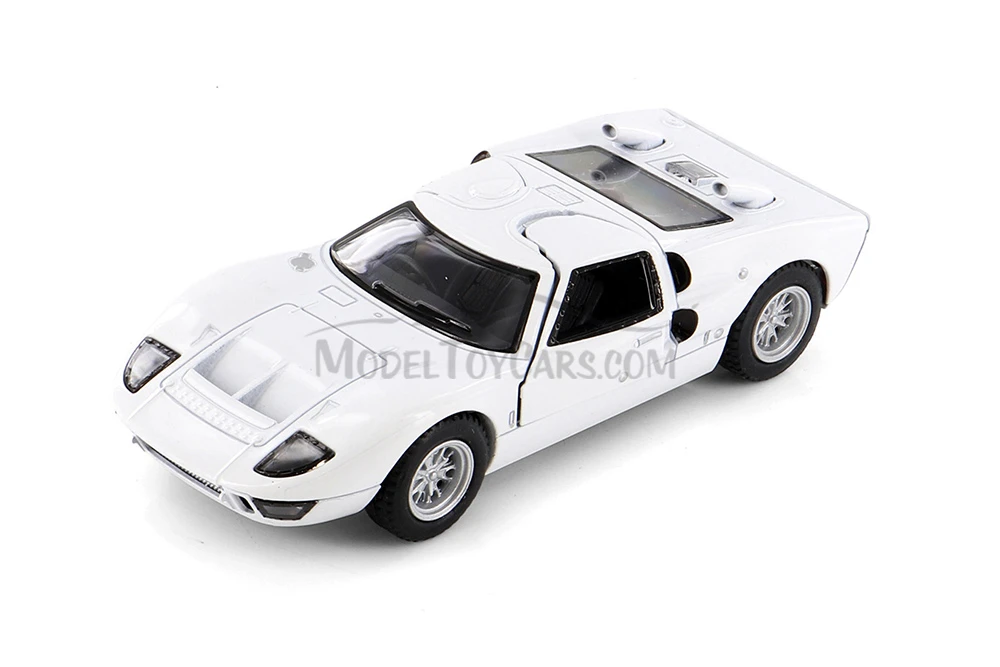 1966 Ford GT40 MKII, White - Kinsmart 5427D - 1/38 scale Diecast Model Toy Car