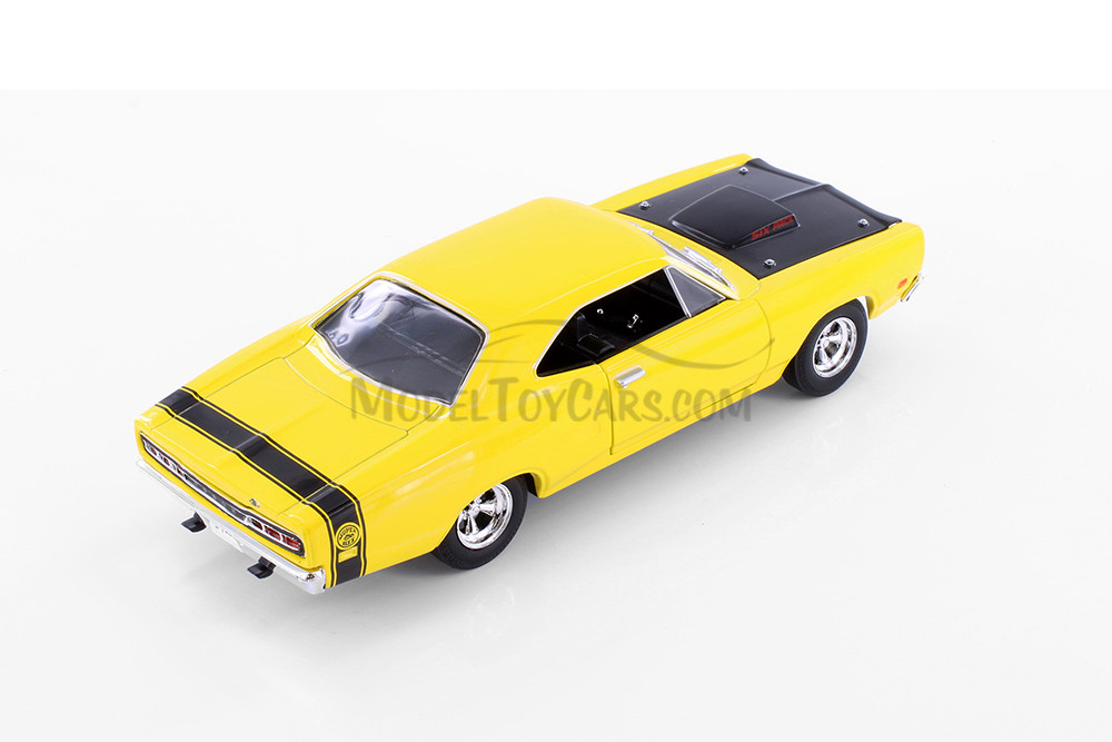 1969 Dodge Coronet Super Bee, Yellow - Showcasts 73315/16D - 1/24 Scale Diecast Model Toy Car