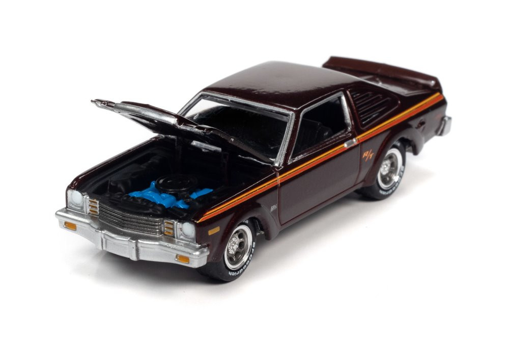 1976 Dodge Aspen, Cinnamon Red Poly - Johnny Lightning JLCG025/48A - 1/64 scale Diecast Model Toy Car