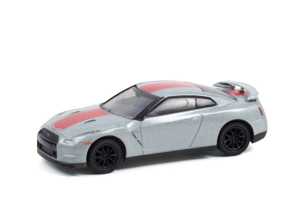 2016 Nissan GT-R (R35), Pearl White and Red - Greenlight 28080D/48 - 1/64 scale Diecast Car