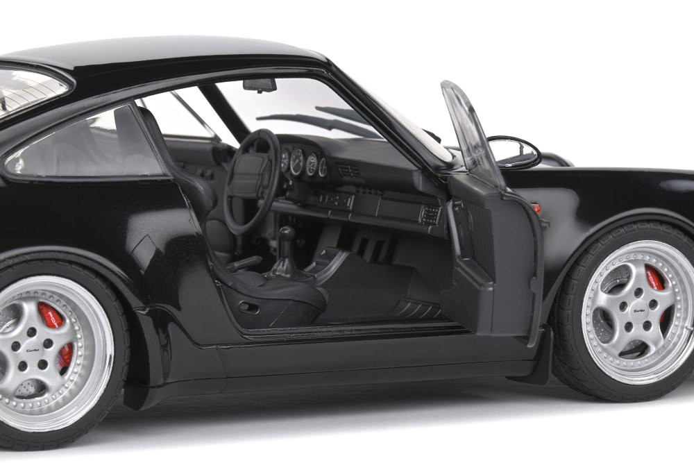 1993 Porsche 911 (964) Turbo 3.6, Black - Solido S1803404 - 1/18