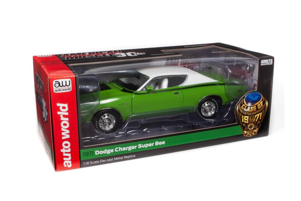 1971 Dodge Charger Super Bee, FJ6 Green Go - Auto World AMM1260
