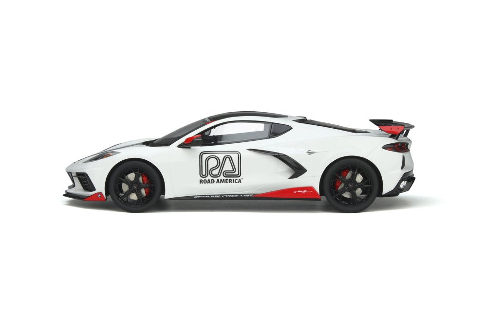 2020 Chevy Corvette C8 Stingray Official Pace Car, Artic White - GT Spirit GT370 - 1/18 Resin Car