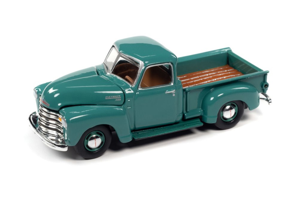 1950 Chevy 3100 Pickup Truck, Seacrest Green - Johnny Lightning JLSP166/24A - 1/64 Diecast Car