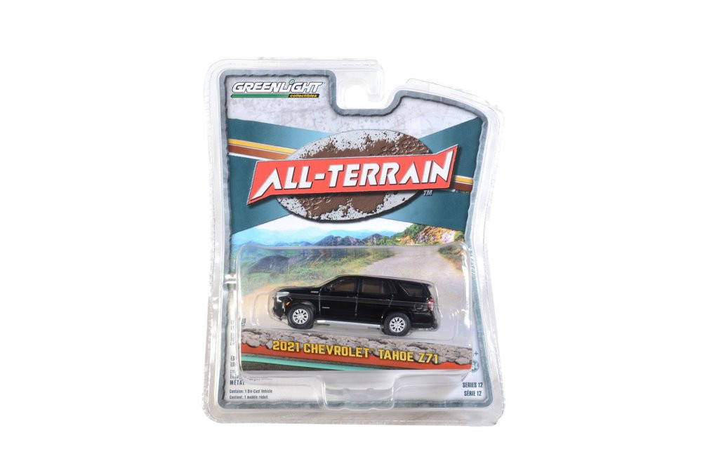 2021 Chevy Tahoe Z71, Black - Greenlight 35210/48 - 1/64 scale Diecast Model Toy Car