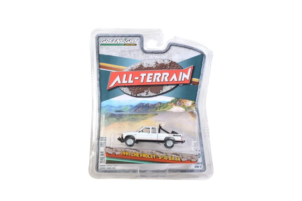 1991 Chevy S-10 Baja Extended Cab, White - Greenlight 35210/48 - 1/64 scale Diecast Model Toy Car