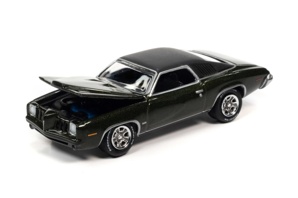 1973 Pontiac Grand AM, Golden Olive Green Metallic - Johnny Lightning JLSP163/24B, 1/64 Diecast Car