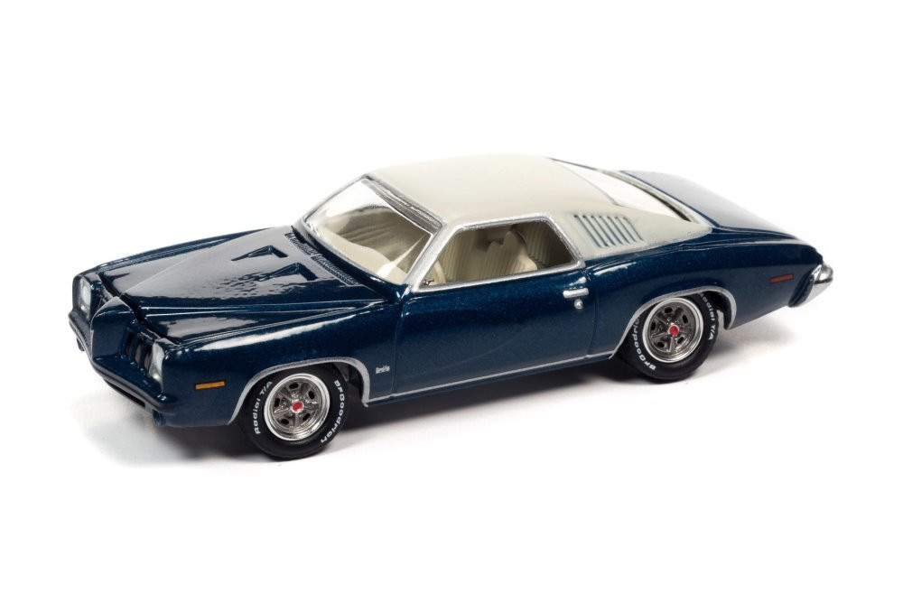 1973 Pontiac Grand AM, Admirality Blue Metallic - Johnny Lightning  JLSP163/24A - 1/64 Diecast Car