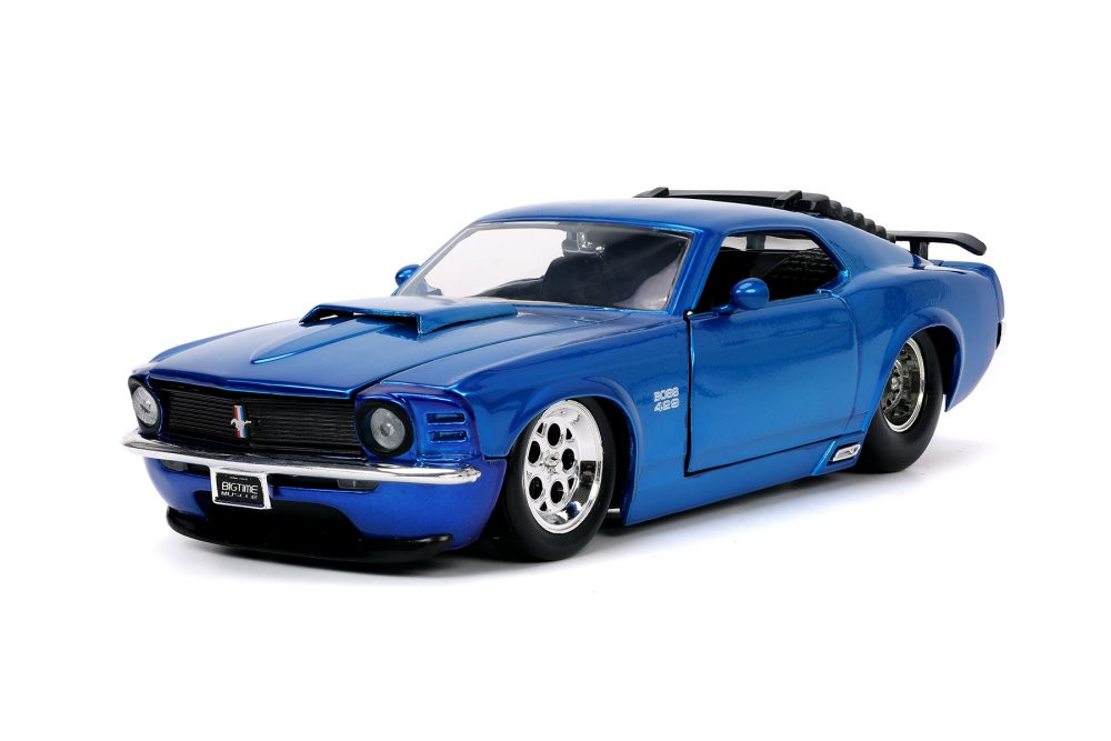 1970 Ford Mustang Boss 429, Blue - Jada Toys 33043 - 1/24 scale Diecast  Model Toy Car