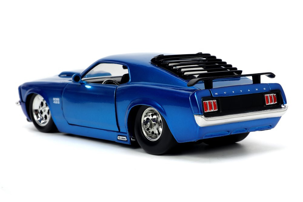 1970 Ford Mustang Boss 429, Blue - Jada Toys 33043 - 1/24 scale Diecast Model Toy Car